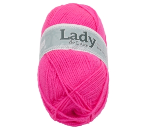 Bellatex Příze LADY de Luxe 100g / 238 m neon růžová