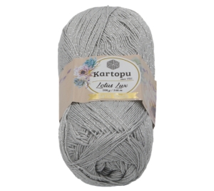 Bellatex Příze LOTUS LUX 100g / 340 m Šedá