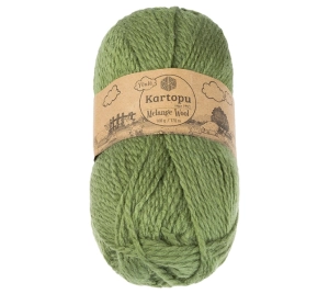 Bellatex Příze MELANGE WOOL 100g / 170 m Zelená