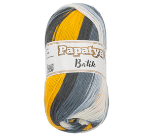 Bellatex Příze PAPATYA BATIK 100g / 360 m Žlutá,Šedá Bellatex Příze PAPATYA BATIK 100g / 360 m Žlutá,Šedá