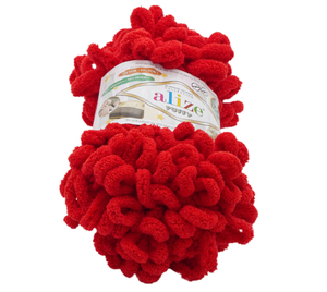 Bellatex Příze PUFFY 100g / 9 m Červená