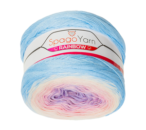Bellatex Příze SpagoYarn Rainbow 250g / 1000 m Fialová,Růžová,Modrá