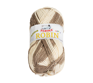Bellatex Příze ROBIN COLOR 100g / 150 m Béžová,Hnědá