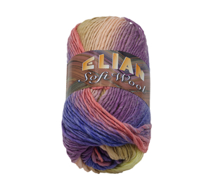 Příze SOFT WOOL - 100g / 134 m - fialová, růžová