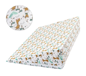 Bellatex Klínový podhlavník 80x50x20 cm Žirafa Béžová,Zelená,Bílá