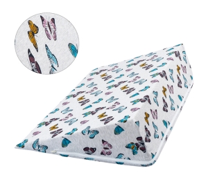 Bellatex Klínový podhlavník 80x50x20 cm Motýlek Růžová,Modrá,Šedá