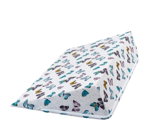 Bellatex Klínový podhlavník 80x50x20 cm Motýlek Růžová,Modrá,Šedá