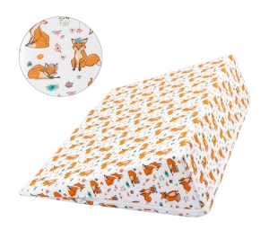 Bellatex Klínový podhlavník 80x50x20 cm Lištičky Oranžová,Bílá