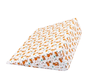 Bellatex Klínový podhlavník 80x50x20 cm Lištičky Oranžová,Bílá