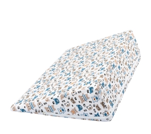 Bellatex Klínový podhlavník 80x50x20 cm Medvídci Modrá,Béžová,Bílá