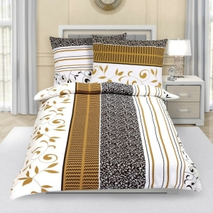 Bellatex povlečení krep Lístky Hnědé 140x200+70x90 cm 