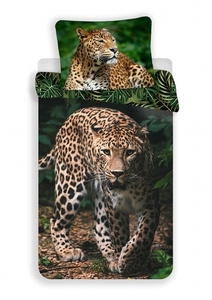 Jerry Fabrics povlečení bavlna fototisk Leopard green 140x200+70x90 cm  