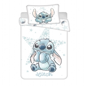Jerry fabrics Disney povlečení do postýlky Lilo and Stitch White Star baby 100x135 + 40x60 cm  