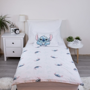 Jerry fabrics Disney povlečení do postýlky Lilo and Stitch White Star baby 100x135 + 40x60 cm  