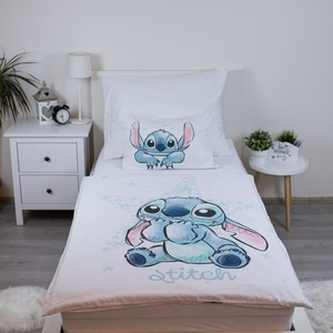Jerry fabrics Disney povlečení do postýlky Lilo and Stitch White Star baby 100x135 + 40x60 cm  