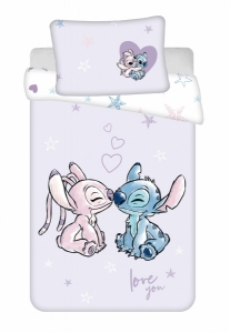 Jerry fabrics Disney povlečení do postýlky Lilo and Stitch Purple baby 100x135 + 40x60 cm 