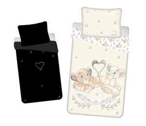 Jerry Fabrics povlečení bavlna Lion King Best friends svítící efekt 140x200+70x90 cm   - kopie