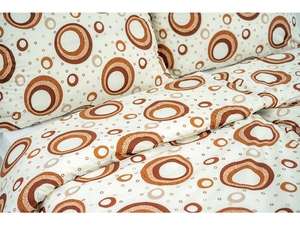 Stanex povlečení bavlna Kola hnědá (LS12) 140x200+70x90 cm