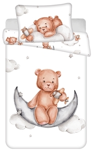 Jerry fabrics povlečení do postýlky Medvídek plane baby 100x135 + 40x60 cm 