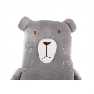 Dětský polštářek mikrospandex Medvěd šedý 53 cm