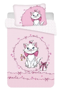 Jerry fabrics Disney povlečení do postýlky Marie cat "Pink" baby 100x135 + 40x60 cm