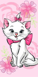 Jerry Fabrics osuška Marie Cat "Pink flower" 70x140 cm