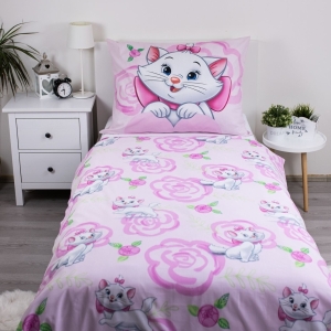 Jerry Fabrics povlečení bavlna Marie Cat Pink 03 140x200+70x90 cm 