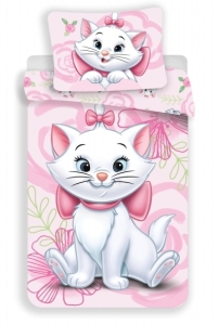 Jerry Fabrics povlečení bavlna Marie Cat Pink 03 140x200+70x90 cm 