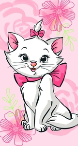 Jerry Fabrics osuška Marie Cat Pink Flower 70x140 cm 