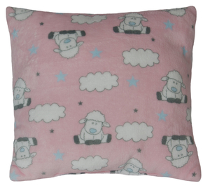 Bellatex Polštářek Mazlík dětský motiv 38x38 cm Ovečka růžová