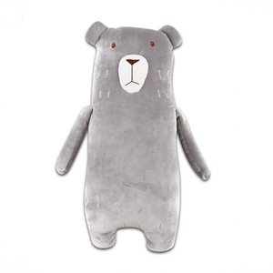 Dětský polštářek mikrospandex Medvěd šedý 53 cm