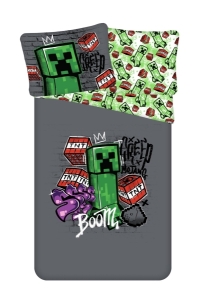 Jerry Fabrics povlečení bavlna Minecraft Metro Art 140x200+70x90 cm  