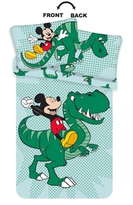 Jerry fabrics Disney povlečení do postýlky Mickey Dino baby 100x135 + 40x60 cm 