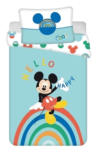 Jerry fabrics Disney povlečení do postýlky Mickey "Rainbow" baby 100x135 + 40x60 cm  