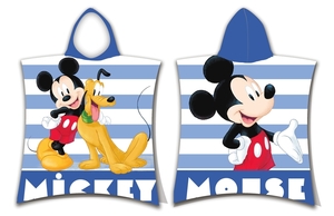 Jerry Fabrics plážová osuška pončo Mickey stripe 50x115 cm 