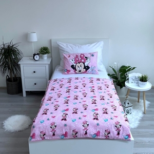 Jerry fabrics Disney povlečení do postýlky Minnie Flowers 02 baby 100x135 + 40x60 cm 