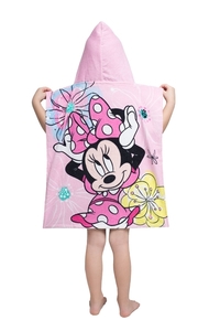 Jerry Fabrics plážová osuška pončo Minnie Pink bow 50x115 cm