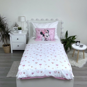 Jerry fabrics Disney povlečení do postýlky Minnie Powder pink baby 100x135 + 40x60 cm 
