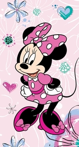 Jerry Fabrics osuška Minnie Pink bow 02 70x140 cm