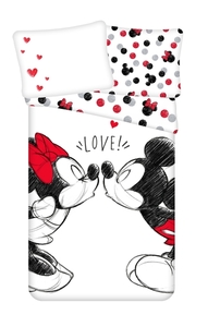 Jerry Fabrics povlečení bavlna Mickey and Minnie "Love 04" 140x200+70x90 cm 