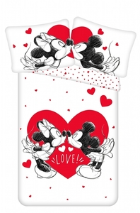 Jerry Fabrics povlečení bavlna Mickey and Minnie "Love 05" 140x200+70x90 cm 