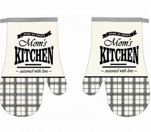 Kuchyňská chňapka 2 ks Mom´s kitchen černá 18x27 cm