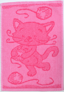 Dětský ručník Cat pink 30x50 cm  