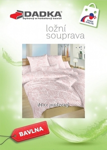 Dadka povlečení bavlna Max pudrový 140x200+70x90 cm  