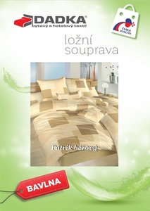 Dadka povlečení bavlna Patrik béžový 140x200+70x90 cm 