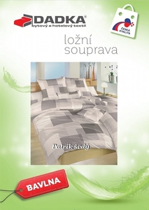 Dadka povlečení bavlna Patrik šedý 140x200+70x90 cm