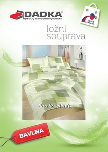 Dadka povlečení bavlna Patrik zelený 140x200+70x90 cm 