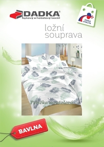 Dadka povlečení bavlna Peříčka mentolová 140x200+70x90 cm 