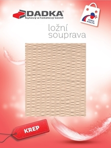 Dadka povlečení krep Béžový UNI 140x200+70x90 cm 
