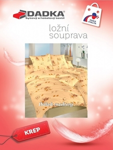 Dadka povlečení krep Ibišek medový 140x200+70x90 cm 